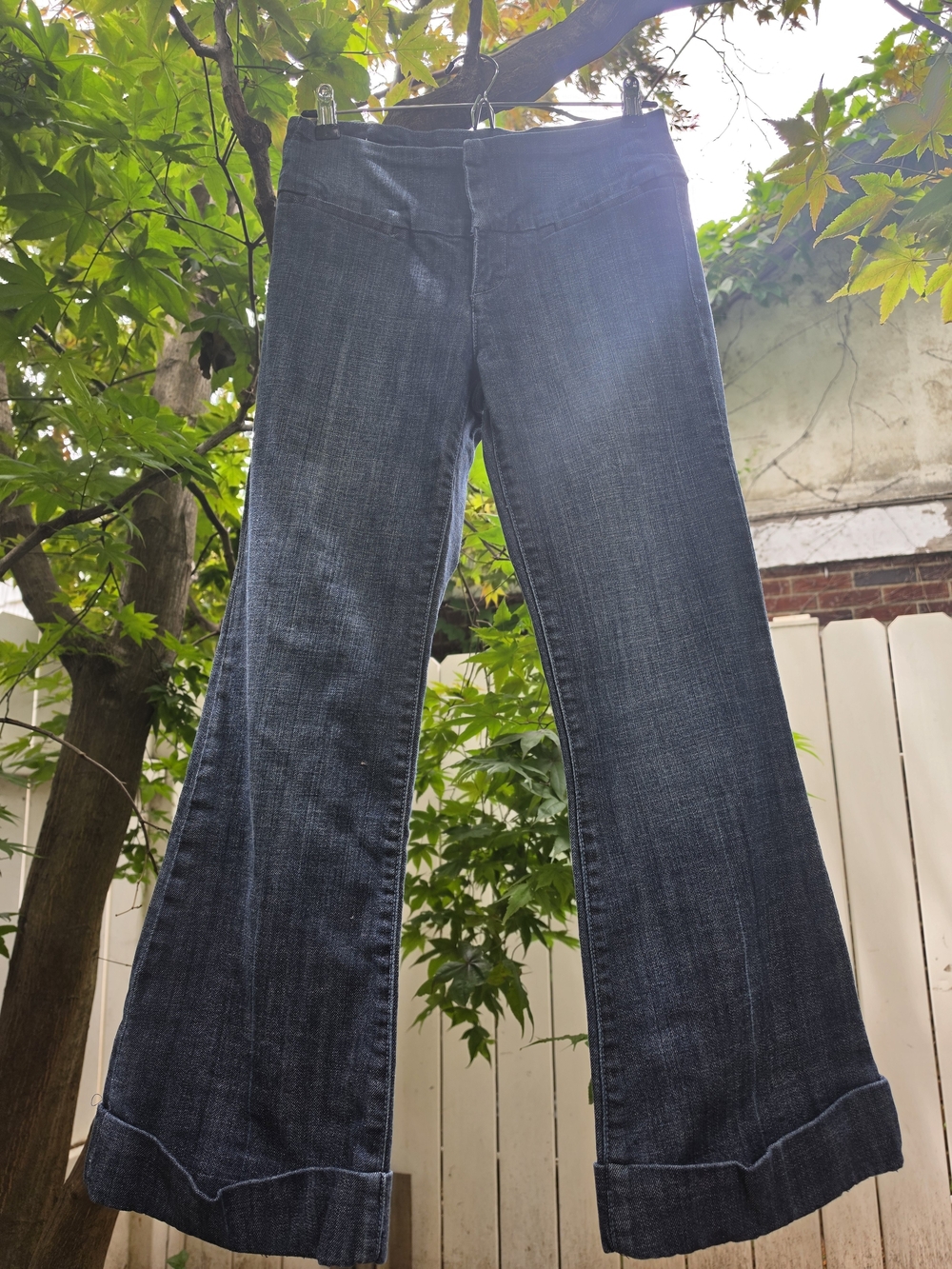 Shi by JOURNEYS Dark Indigo Flare Wide Leg Jeans
